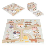 ECOTOYS Velika pjenasta podloga za djecu farma 90,5 x 90,5 cm 21 kom